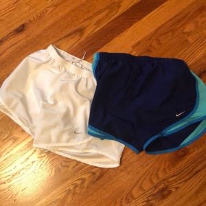 Two pair of Nike athletic shorts